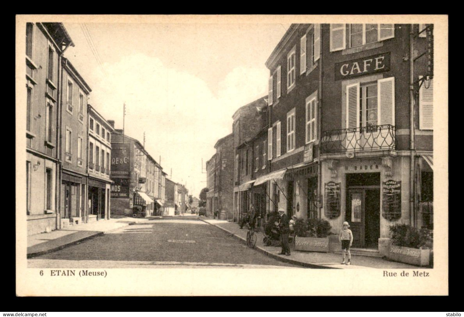 55 - ETAIN - RUE DE METZ - CAFE H. BADER - EDITEUR COQUIN - Etain