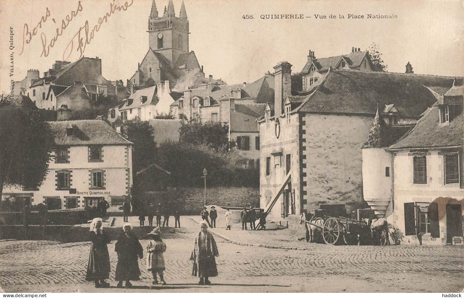 QUIMPERLE : VUE DE LA PLACE NATIONALE - Quimperlé