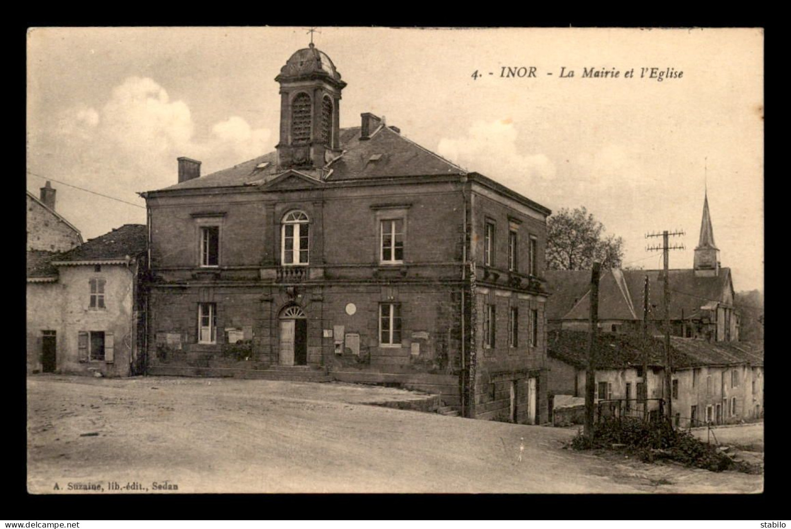 55 - INOR - LA MAIRIE ET L'EGLISE - EDITEUR SUZAINE - Autres & Non Classés