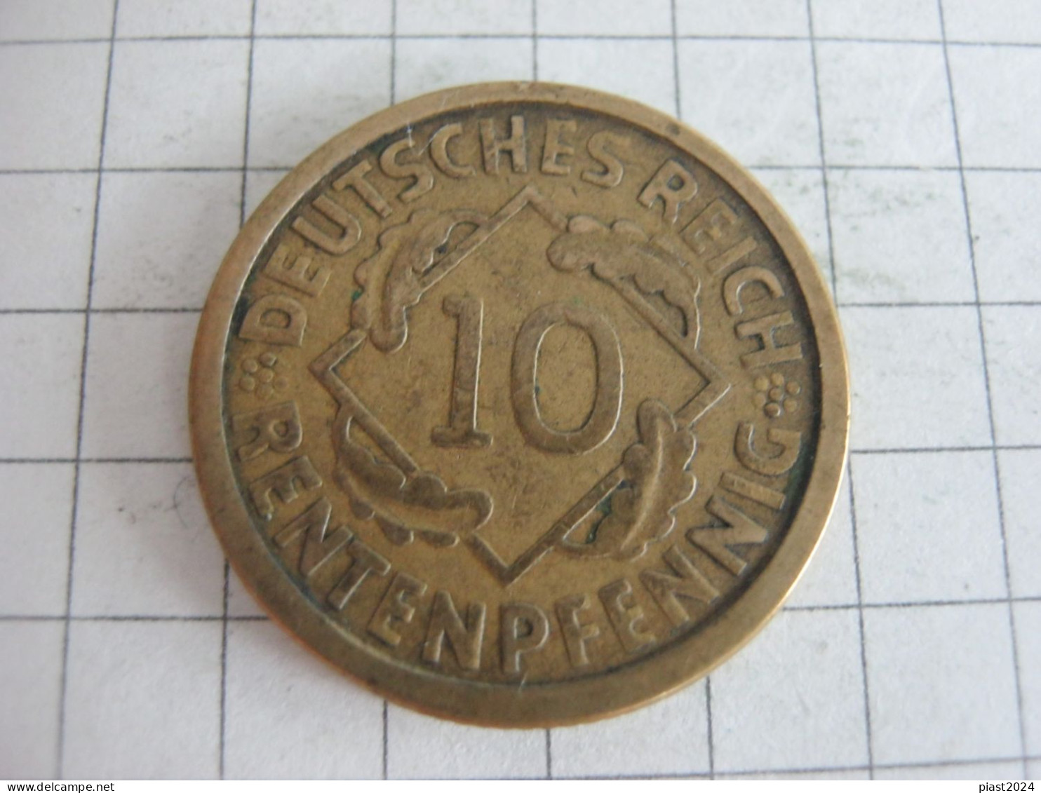 Germany 10 Rentenpfennig 1924 J - 10 Renten- & 10 Reichspfennig