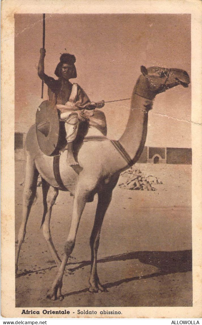26936 " AFRICA ORIENTALE-SOLDATO ABISSINO " ANIMATA-VERA FOTOCART.POST.  SPED.1936 - Äthiopien