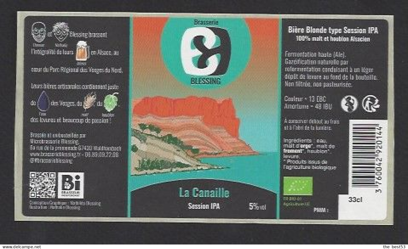 Etiquette De Bière Session IPA  -  La Canaille   -  Brasserie  Blessing  à  Waldhambach  (67) - Cerveza