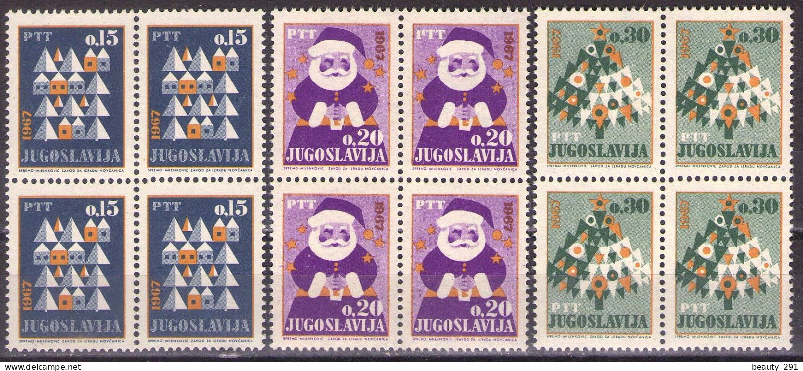 Yugoslavia 1966 - New Year I - Mi 1188-1190 - MNH**VF - Ongebruikt