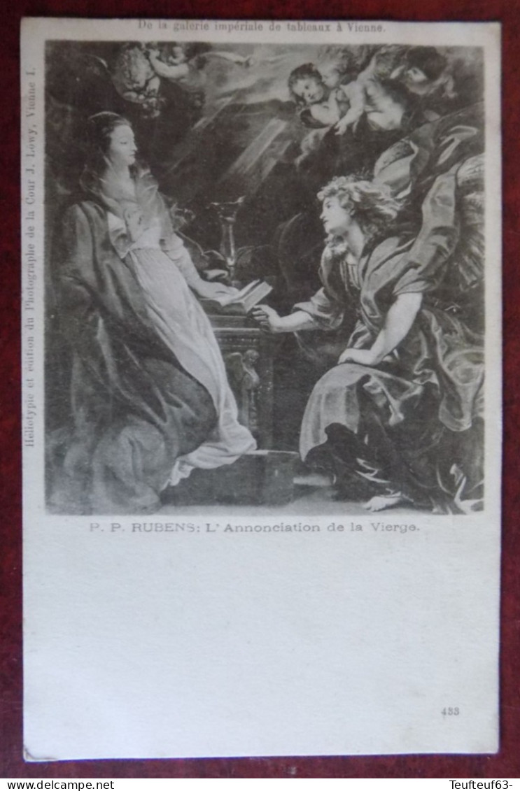 Cpa Art P.P. Rubens ; L'annonciation De La Vierge " - Héliotypie - Peintures & Tableaux