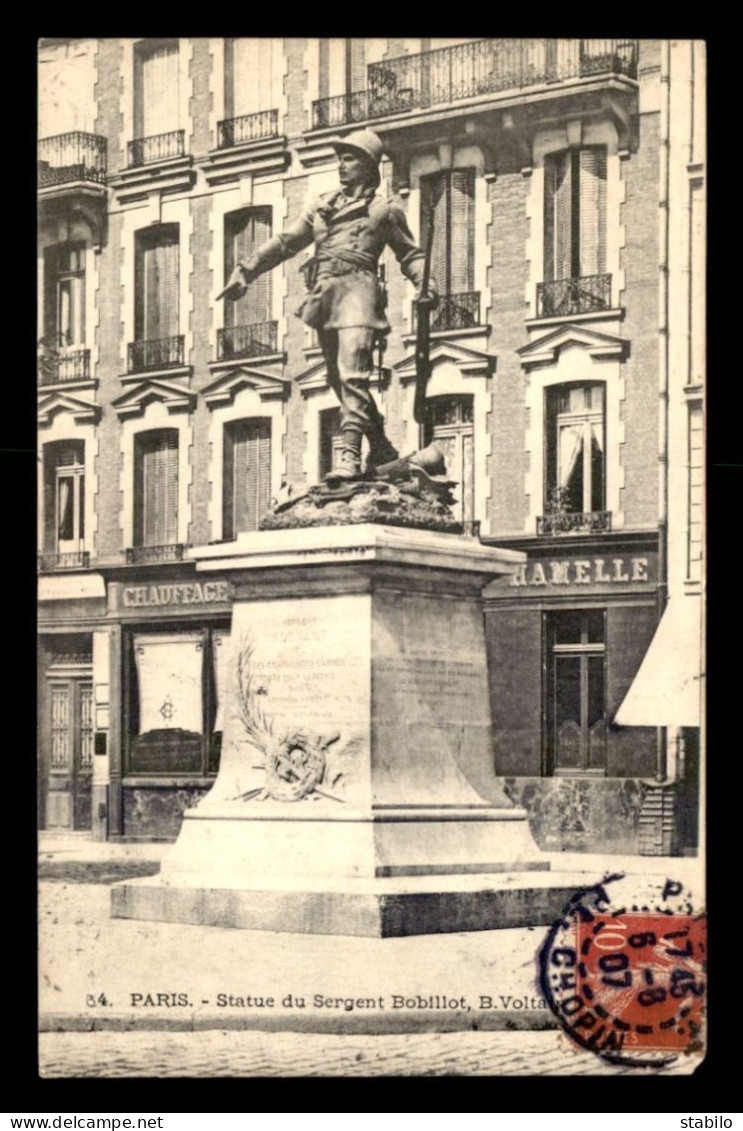 75 - PARIS 11EME - BOULEVARD VOLTAIRE -  STATUE DU SERGENT BOBILLOT, DETRUITE - Distretto: 11