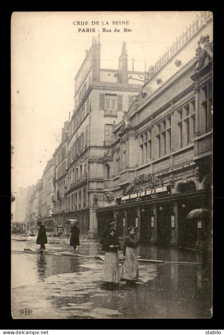 75 - PARIS 7EME - INONDATIONS DE 1910 - RUE DU BAC - District 07