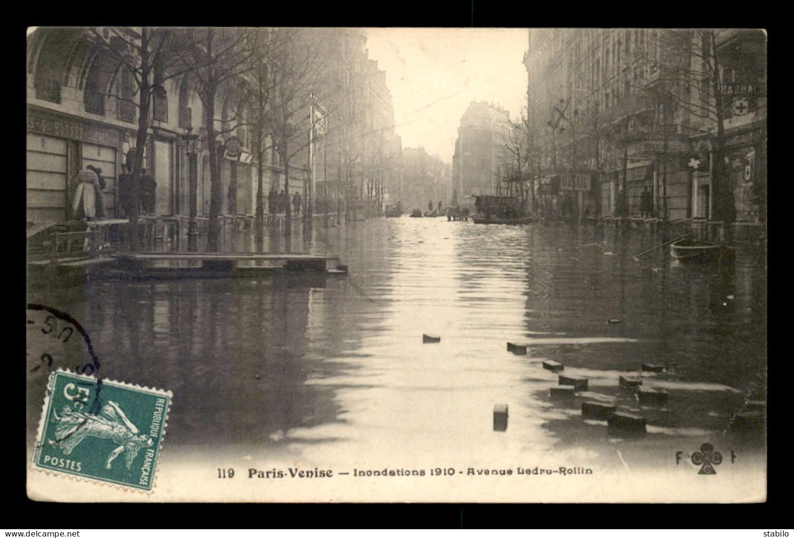 75 - PARIS 11EME - INONDATIONS DE 1910 - AVENUE LEDRU-ROLLIN - Paris (11)