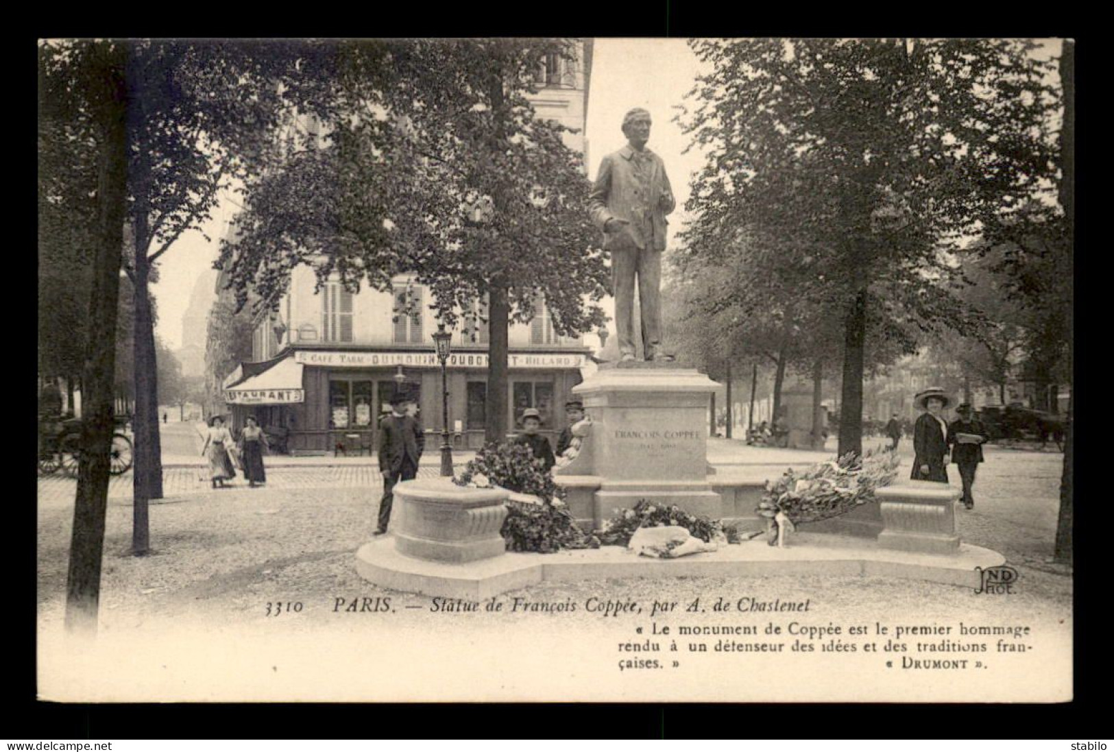 75 - PARIS 7EME - PLACE ANDRE TARDIEU - STATUE DE FRANCOIS COPPEE, DETRUITE - Arrondissement: 07