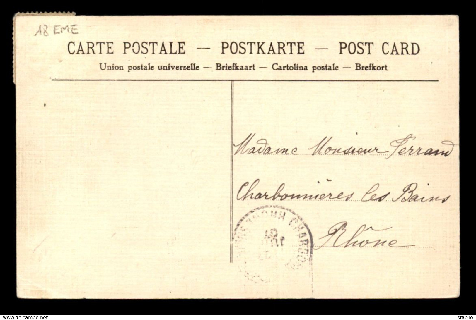 75 - PARIS 18EME - RUE GIRARDON - CARTE TOILEE ET COLORISEE - Distretto: 18