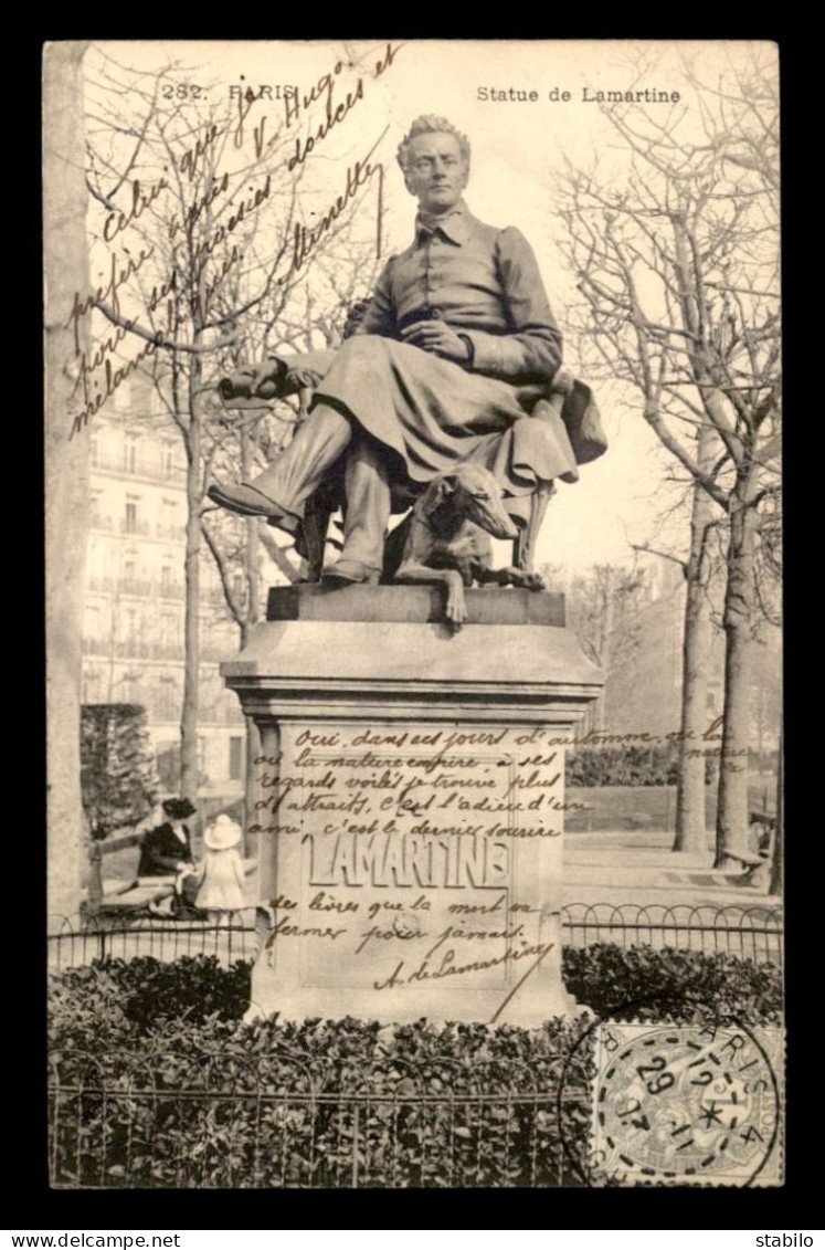 75 - PARIS 16EME - SQUARE LAMARTINE - STATUE DE LAMARTINE, DETRUITE - Distretto: 16