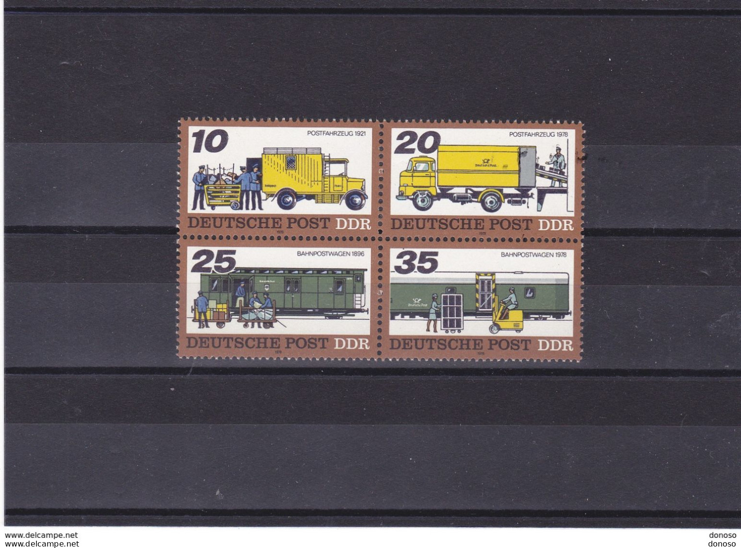 RDA 1978 Transport Postal, Autocar, Train Yvert 1969-1972, Michel 2299-2302 NEUF** MNH Cote 3,80 Euros - Neufs