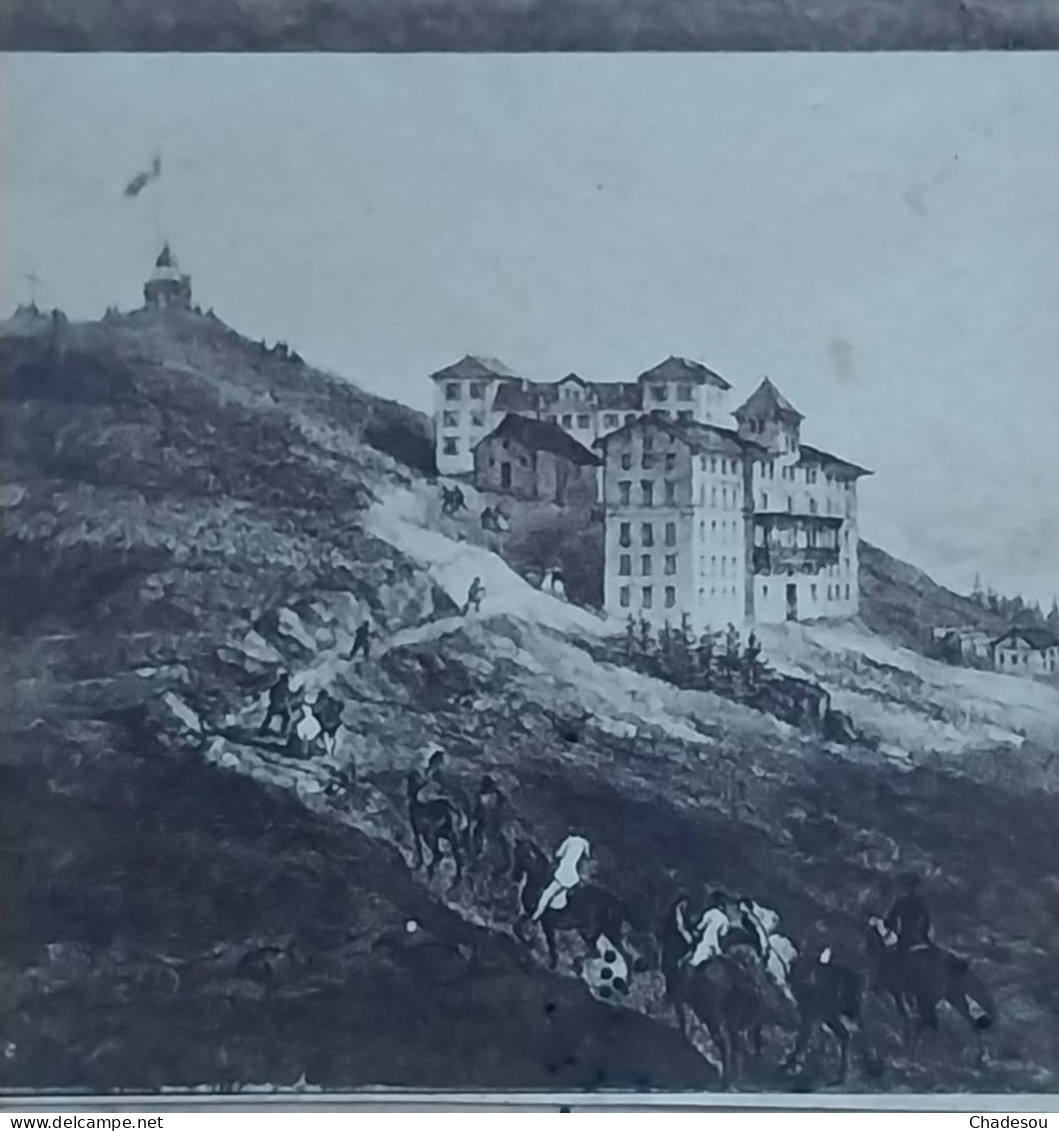 Suisse Rigi Kulm Hôtel Circa 1880 - Fotos Estereoscópicas