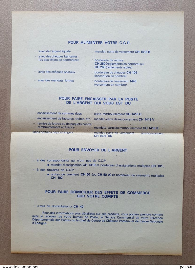 LA POSTE - Formulaire De Commande D'imprimés CH 105 Bis - Documents Of Postal Services