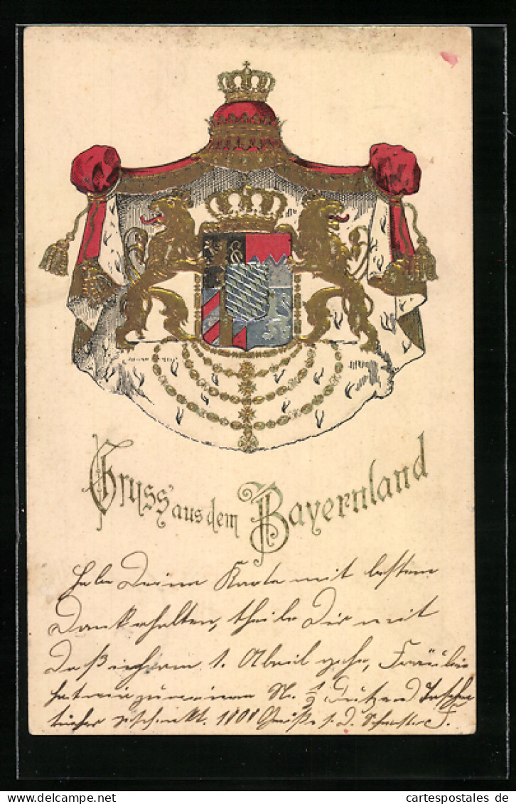 AK Wappen Des Königreichs Bayern  - Case Reali