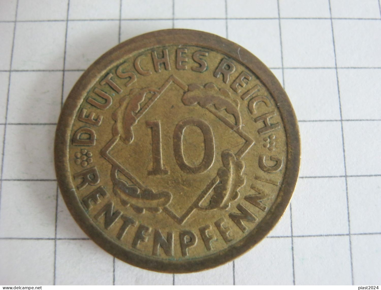 Germany 10 Rentenpfennig 1924 E - 10 Rentenpfennig & 10 Reichspfennig