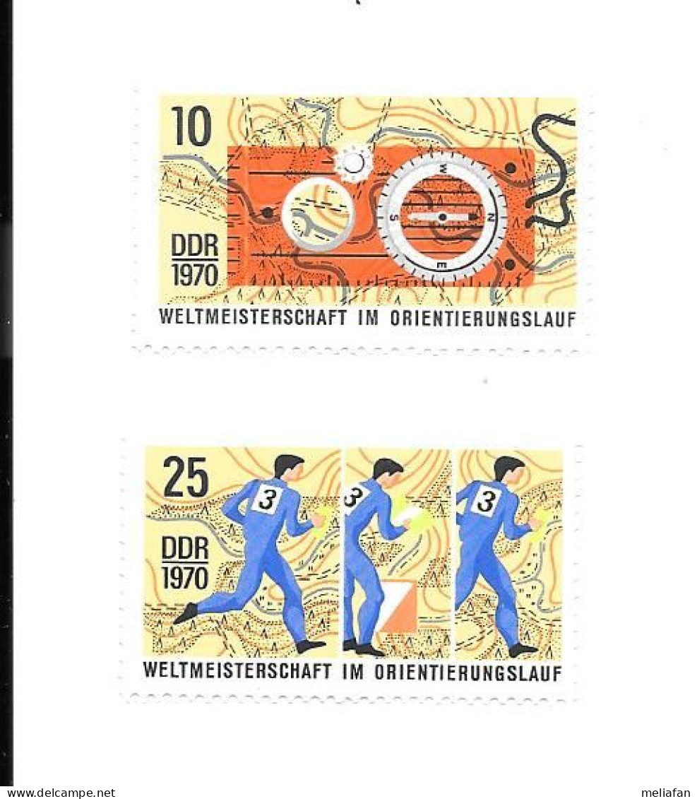 DF82 - TIMBRES POSTE DDR - CHAMPIONNAT DU MONDE DE COURSE D'ORIENTATION - Sonstige & Ohne Zuordnung