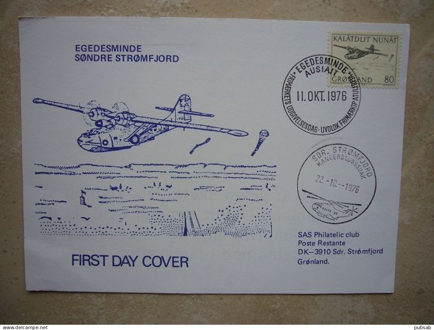 Avion / Airplane / SAS - SCANDINAVIAN AIRLINES SYSTEM / Catalina / Posted At Egedesmindei To Stromfjord - 1946-....: Modern Era