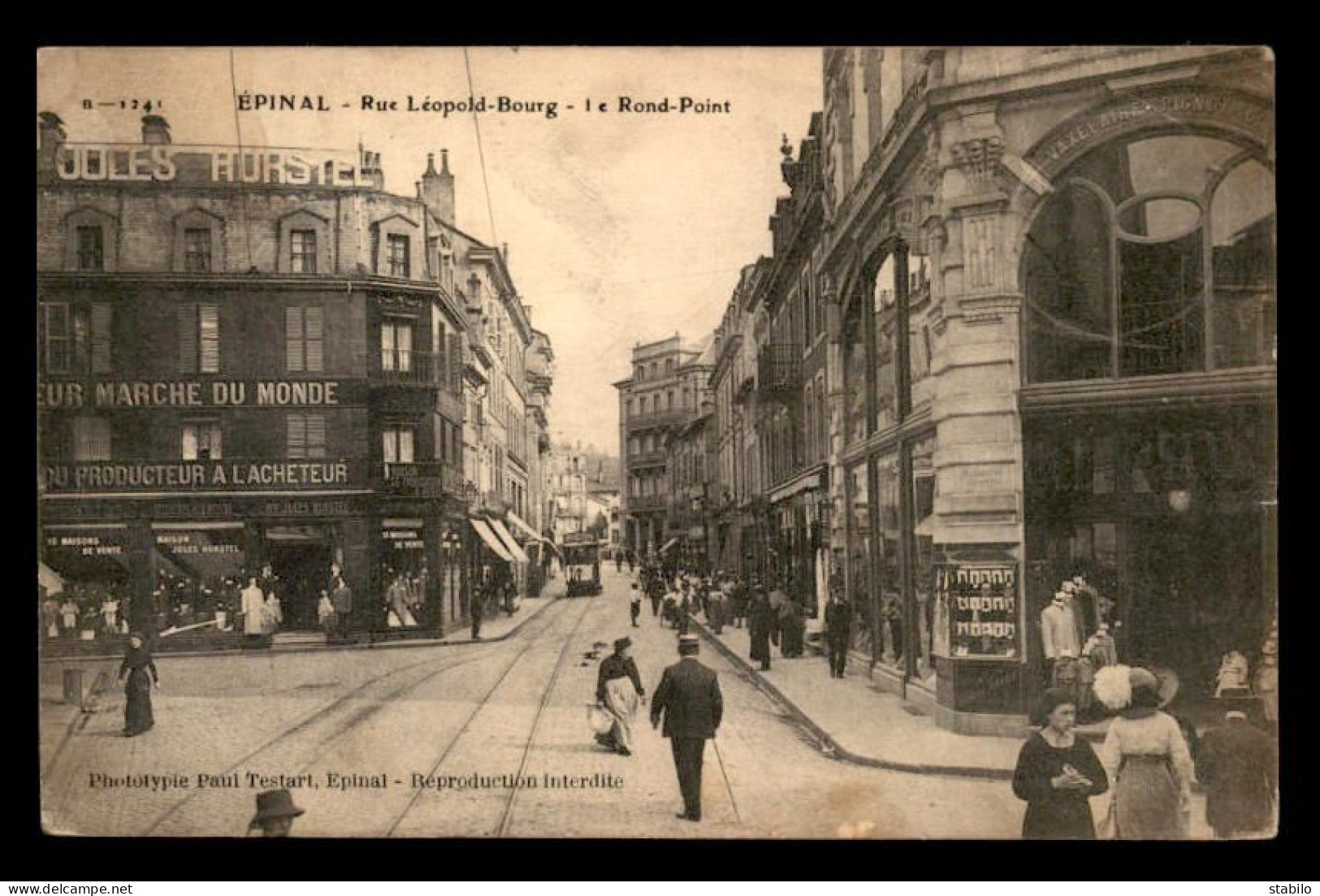 88 - EPINAL - RUE LEOPOLD BOURG - LE ROND POINT - MAGASIN JULES HURSTEL - Epinal