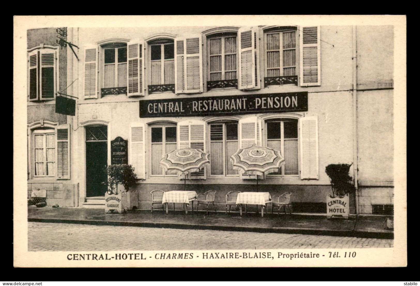 88 - CHARMES-SUR-MOSELLE - CENTRAL-HOTEL, HAXAIRE-BLAISE PROPRIETAIRE - Charmes