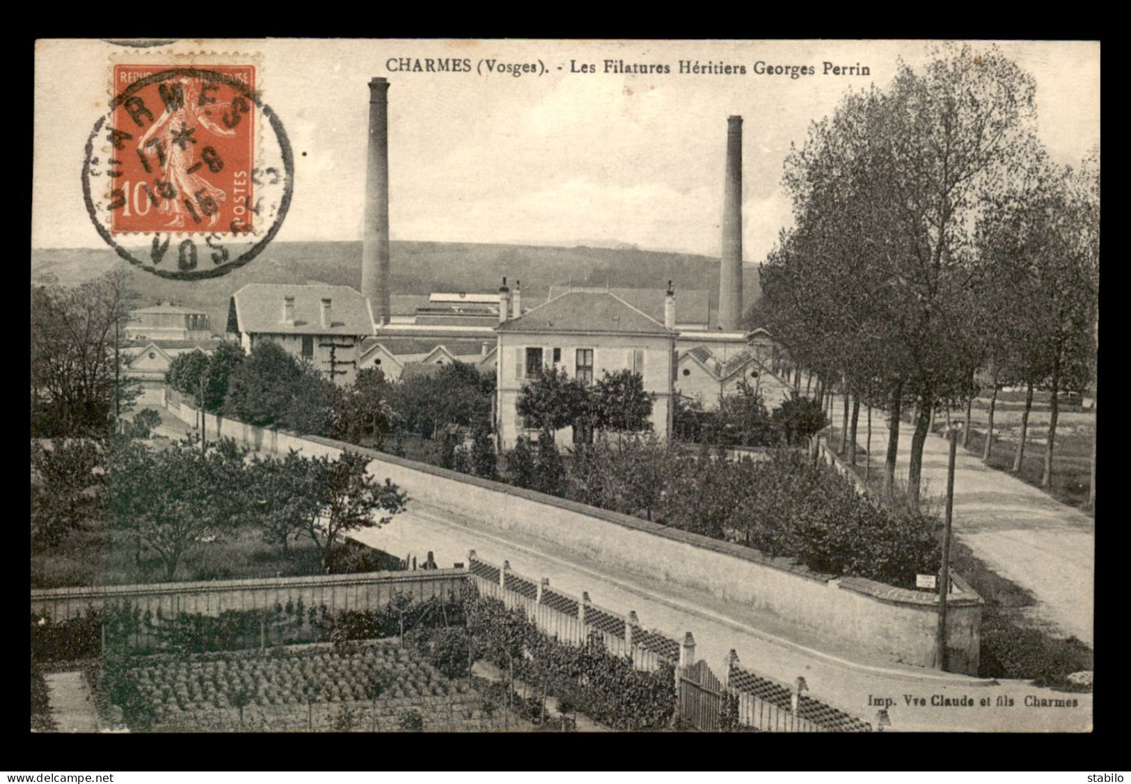 88 - CHARMES-SUR-MOSELLE - LES FILATURES - HERITIERS GEORGES PERRIN - Charmes