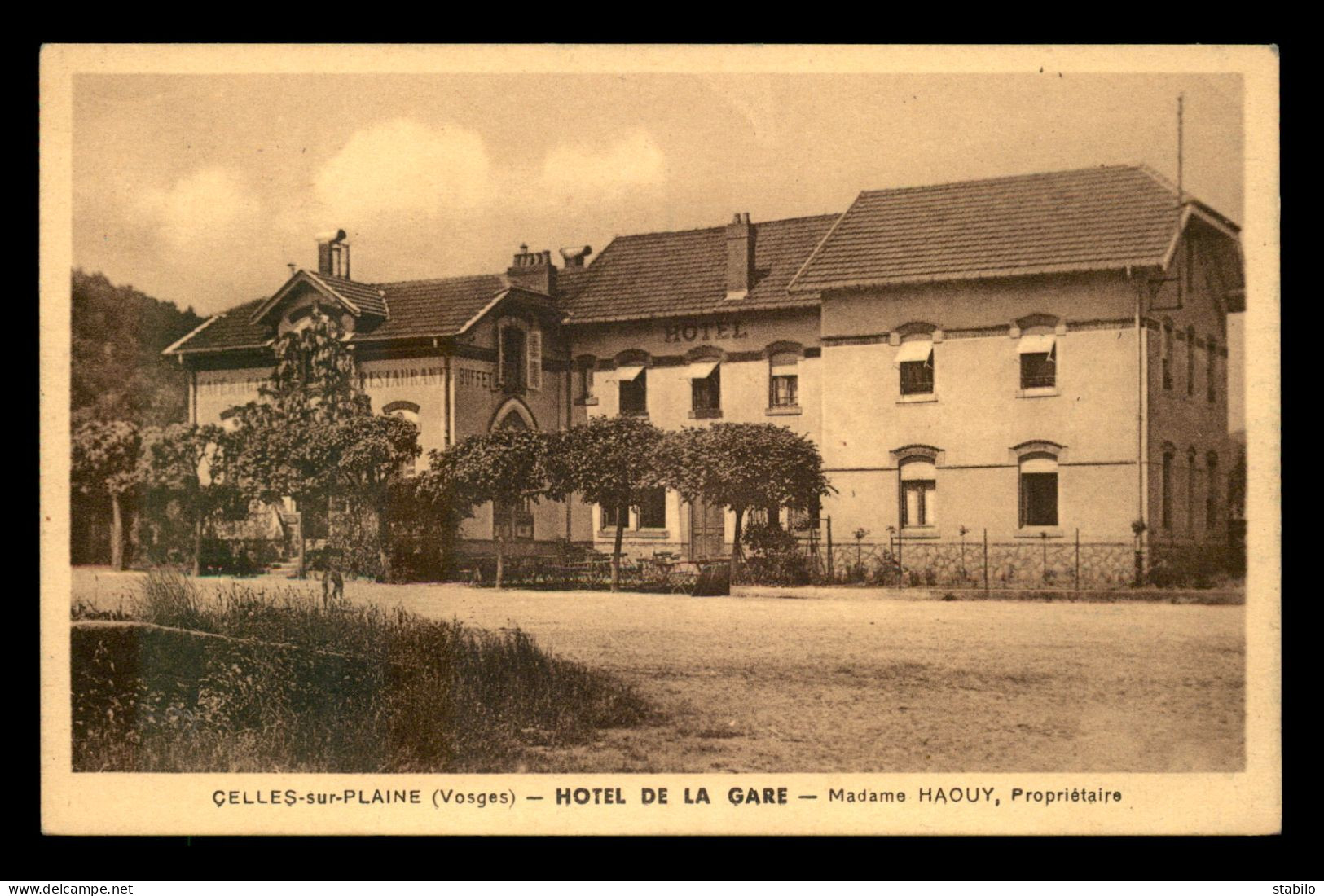 88 - CELLES-SUR-PLAINE - HOTEL DE LA GARE, MADAME HAOUY, PROPRIETAIRE - Autres & Non Classés