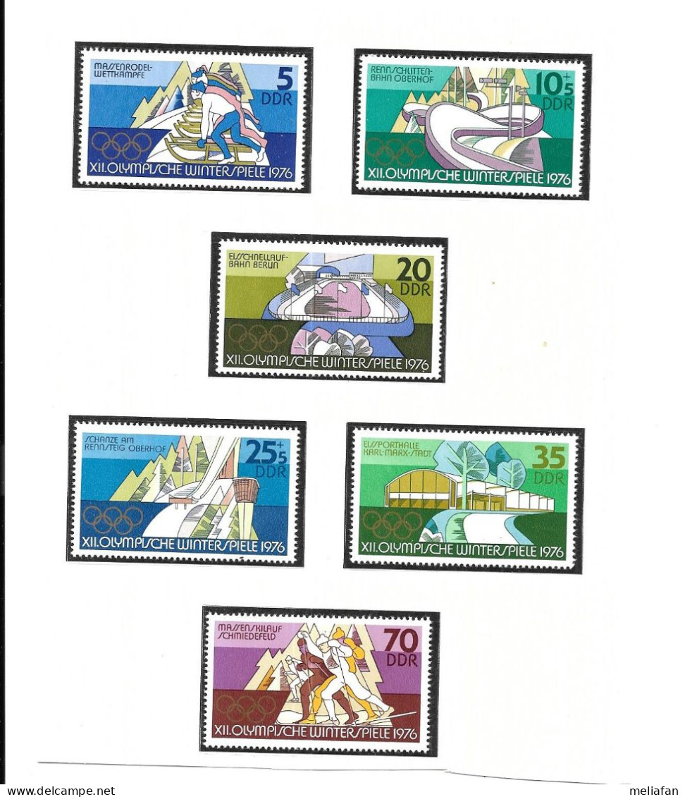 DF98 - TIMBRES POSTE DDR - JEUX OLYMPIQUES INNSBRUCK 1976 -  LUGE - SKI DE FOND - Inverno1976: Innsbruck