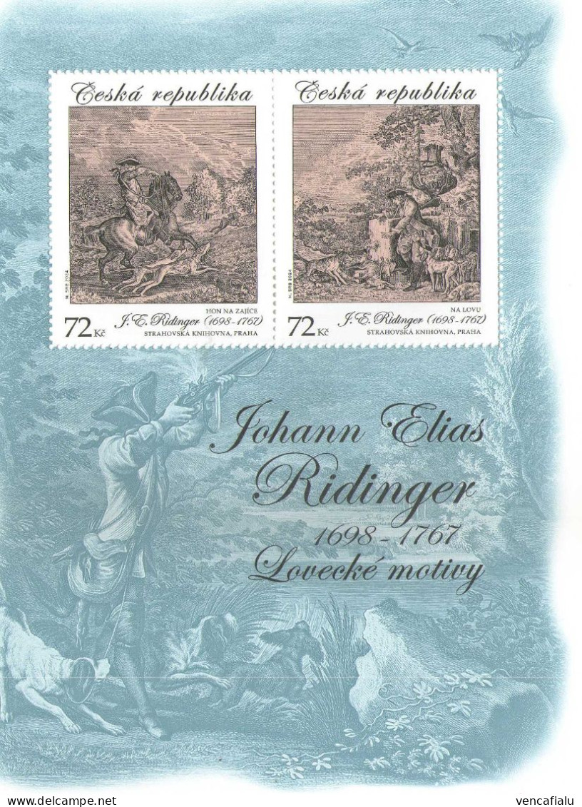 Year 2024 - Works In Stamps, Hunting Graphic Art, S/S With 2 Stamps,  MNH - Blocks & Kleinbögen