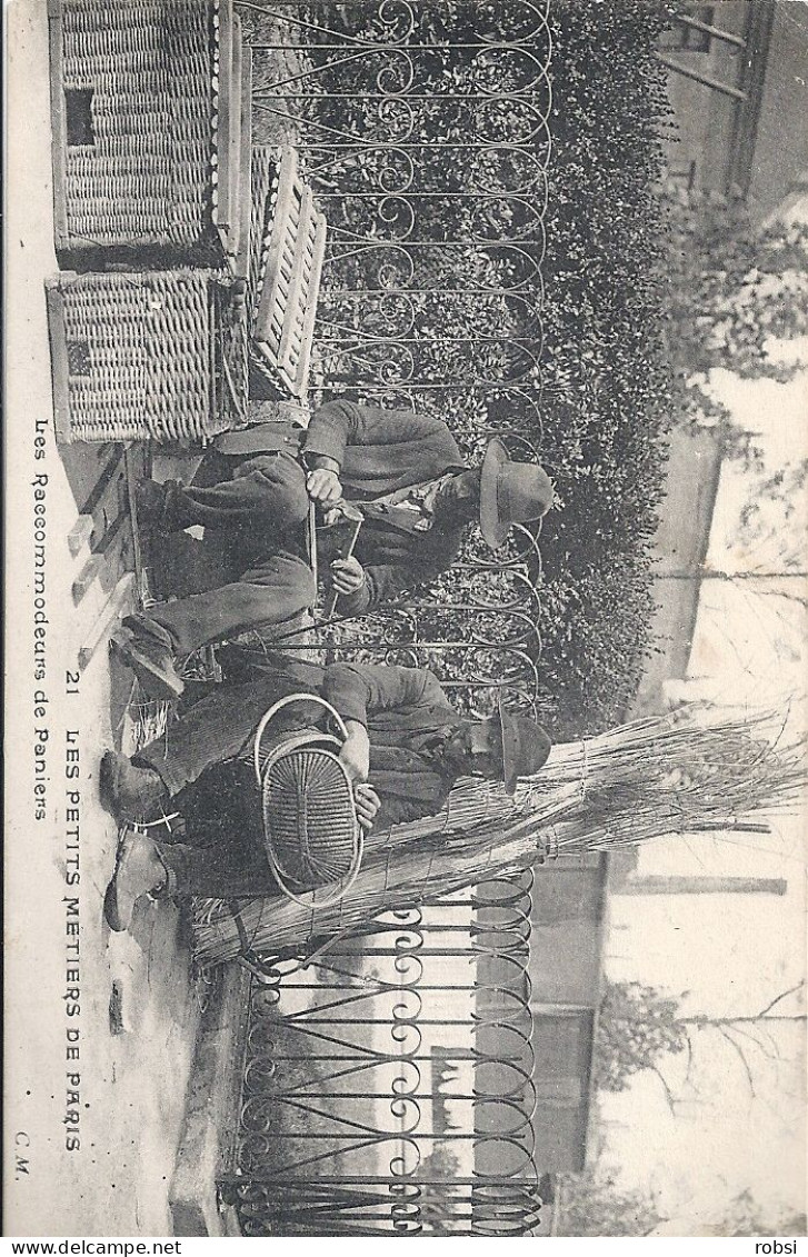 75 Paris, Les Petits Métiers C.M. (Malcuit C.) N°21, Les Raccommodeurs De Paniers, D5092 - Artigianato Di Parigi