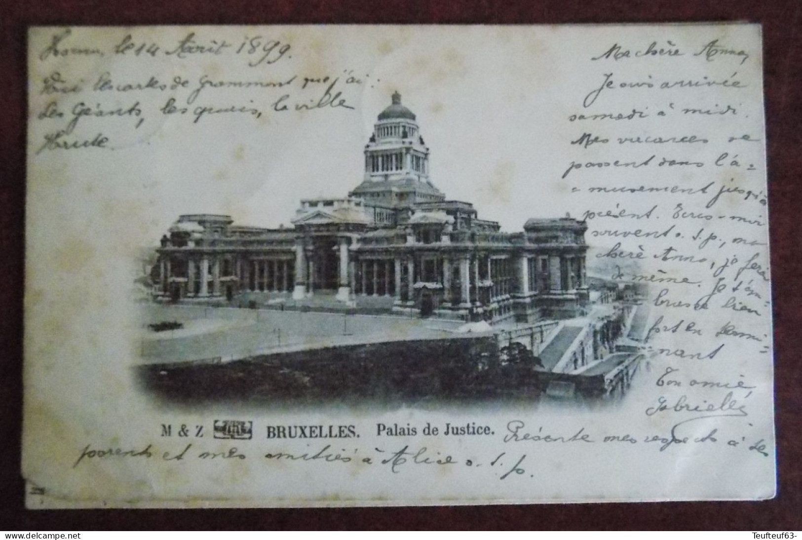 Cpa Bruxelles ; Palais De Justice 1899 - Monuments, édifices