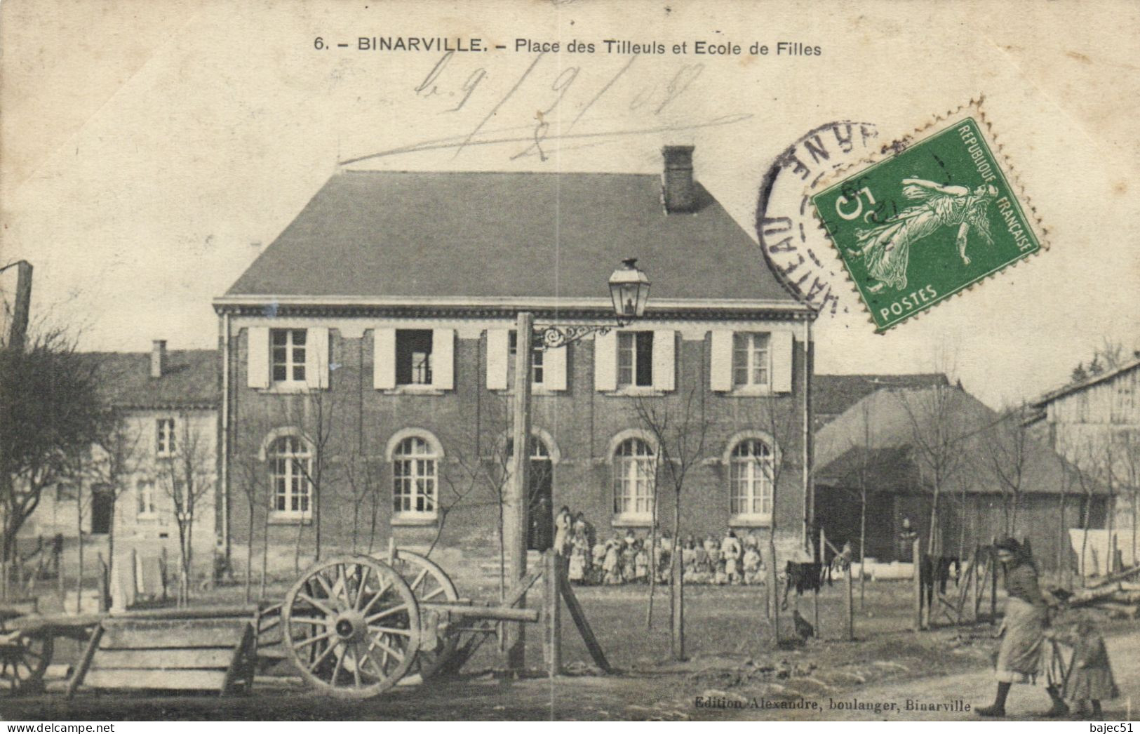 Binarville - Place Des Tilleuls Et école De Filles - Other & Unclassified