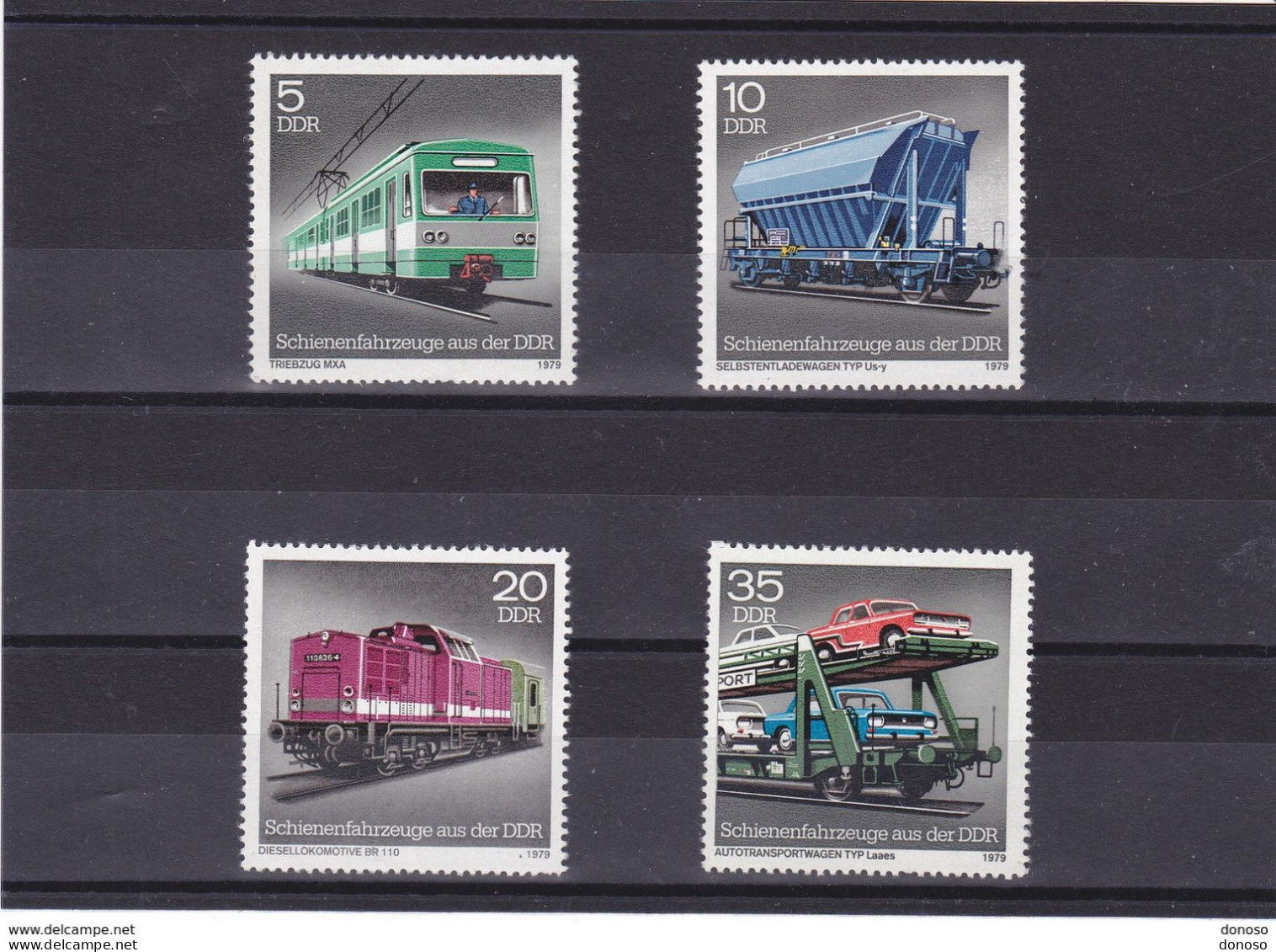 RDA 1979 TRAINS Yvert 2079-2082, Michel 2414-2417 NEUF** MNH - Neufs