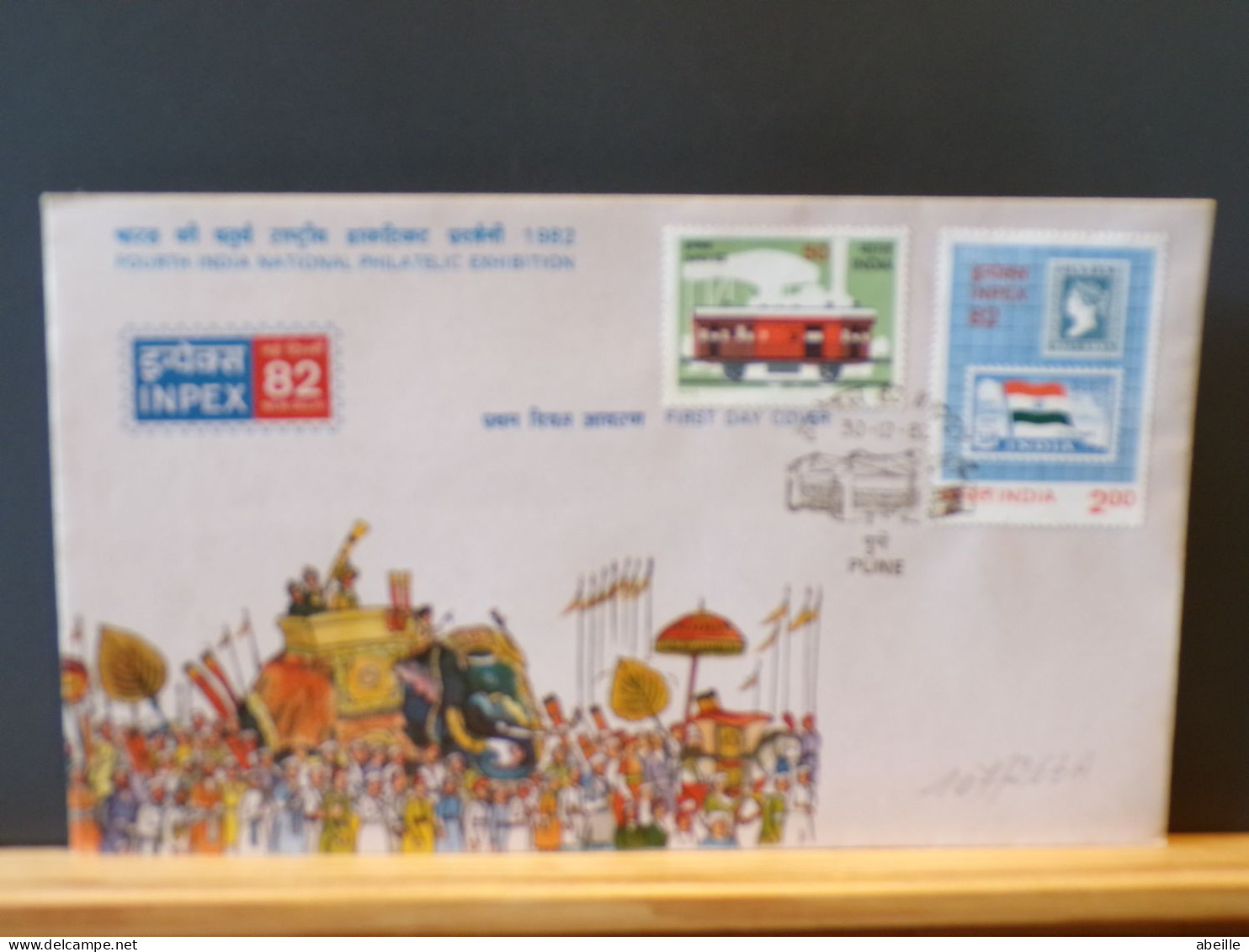 107/263B  FDC INDIA - Postzegels Op Postzegels