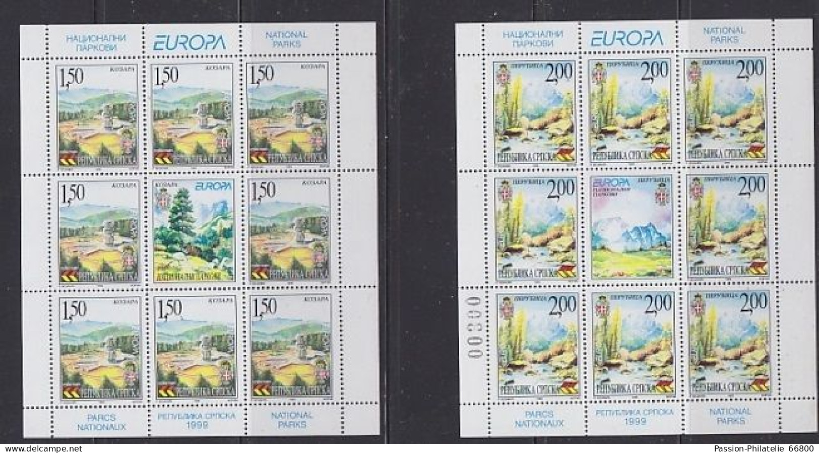 Europa Cept 1999 Bosnia/Herzegovina Serbia 2v Sheetlets ** Mnh - 1999