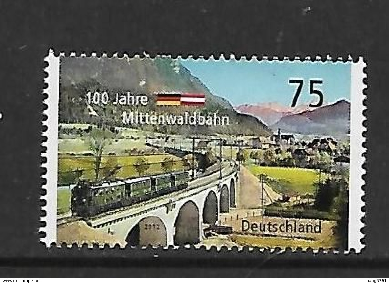 ALLEMAGNE-RFA 2012 TRAINS   YVERT N°2776 NEUF MNH** - Eisenbahnen