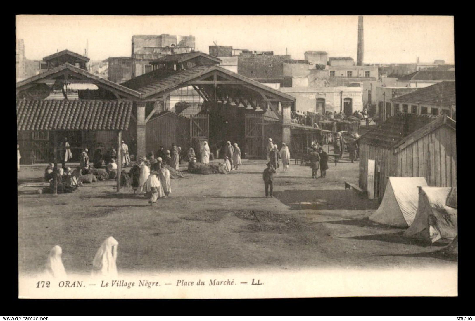 ALGERIE - ORAN - LE VILLAGE NEGRE - PLACE DU MARCHE - Oran