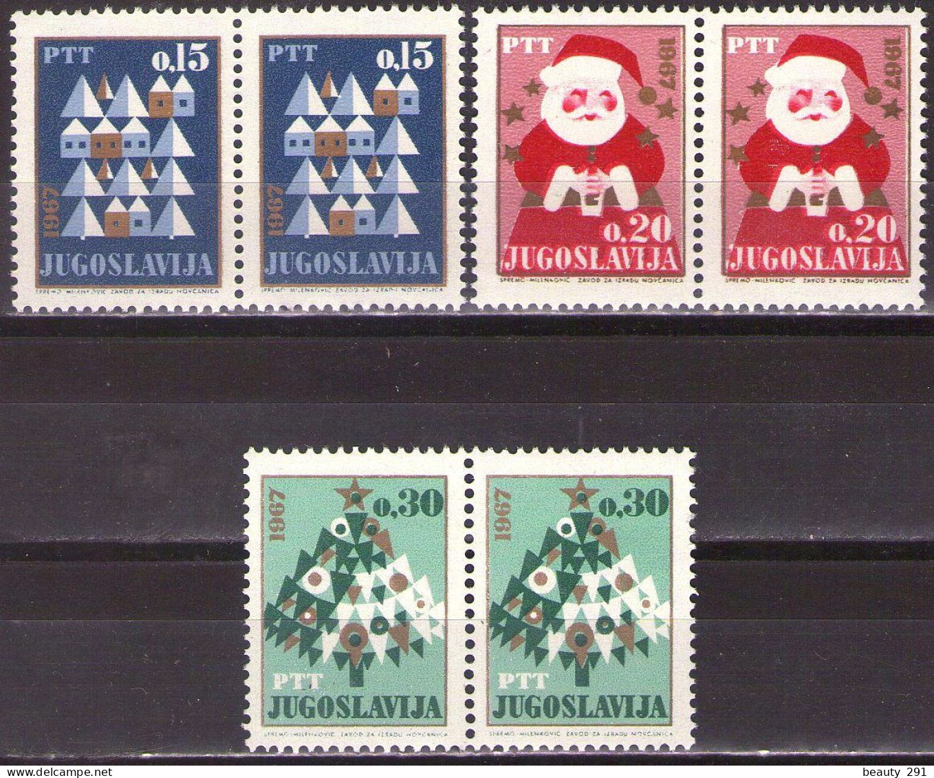 Yugoslavia 1966 - New Year II - Mi 1197-1199 - MNH**VF - Nuovi