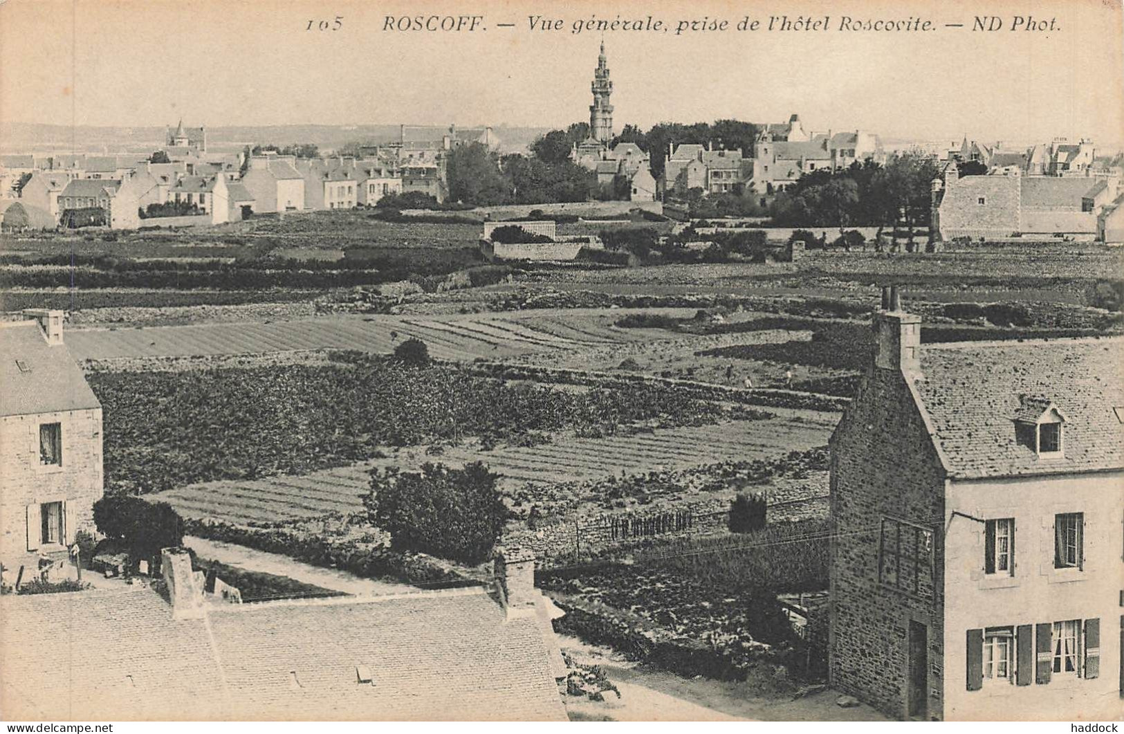 ROSCOFF : VUE GENERALE PRISE DE L'HOTEL ROSCOVITE - Roscoff