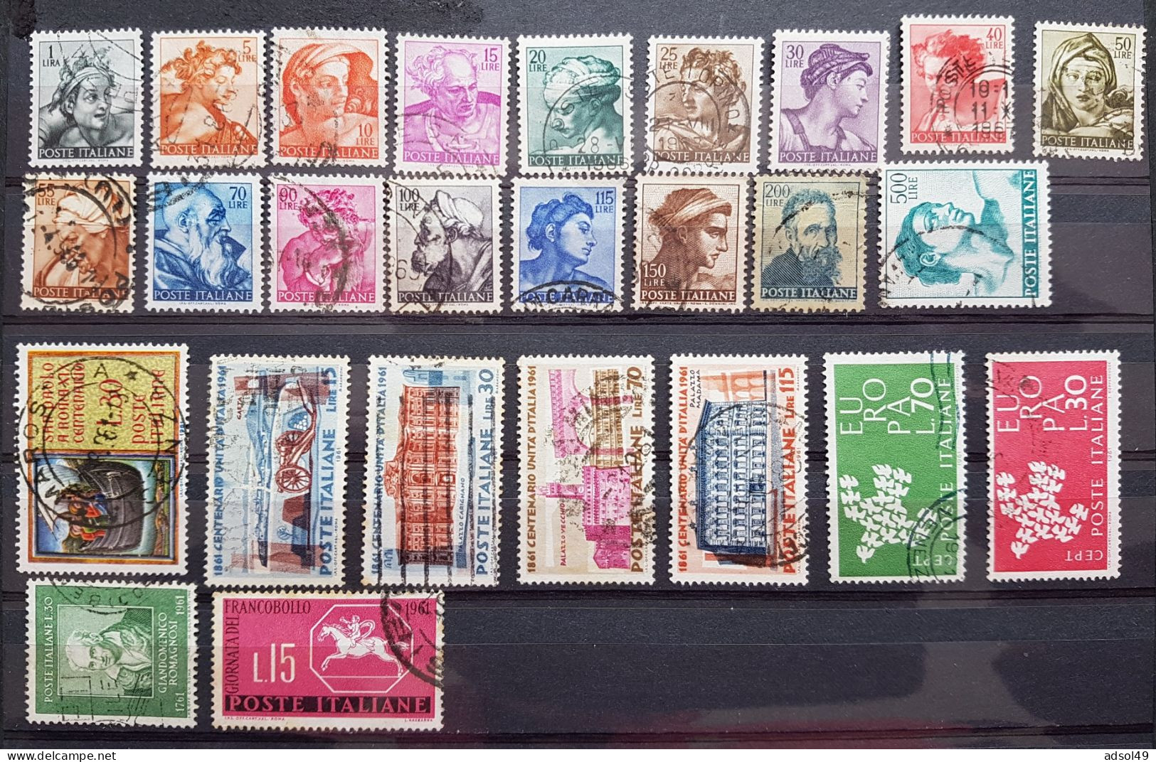 Italia 1961 - Lot De 26 Timbres Oblitérés - Serie Di 26 Francoboli Usati - 1961-70: Marcofilie