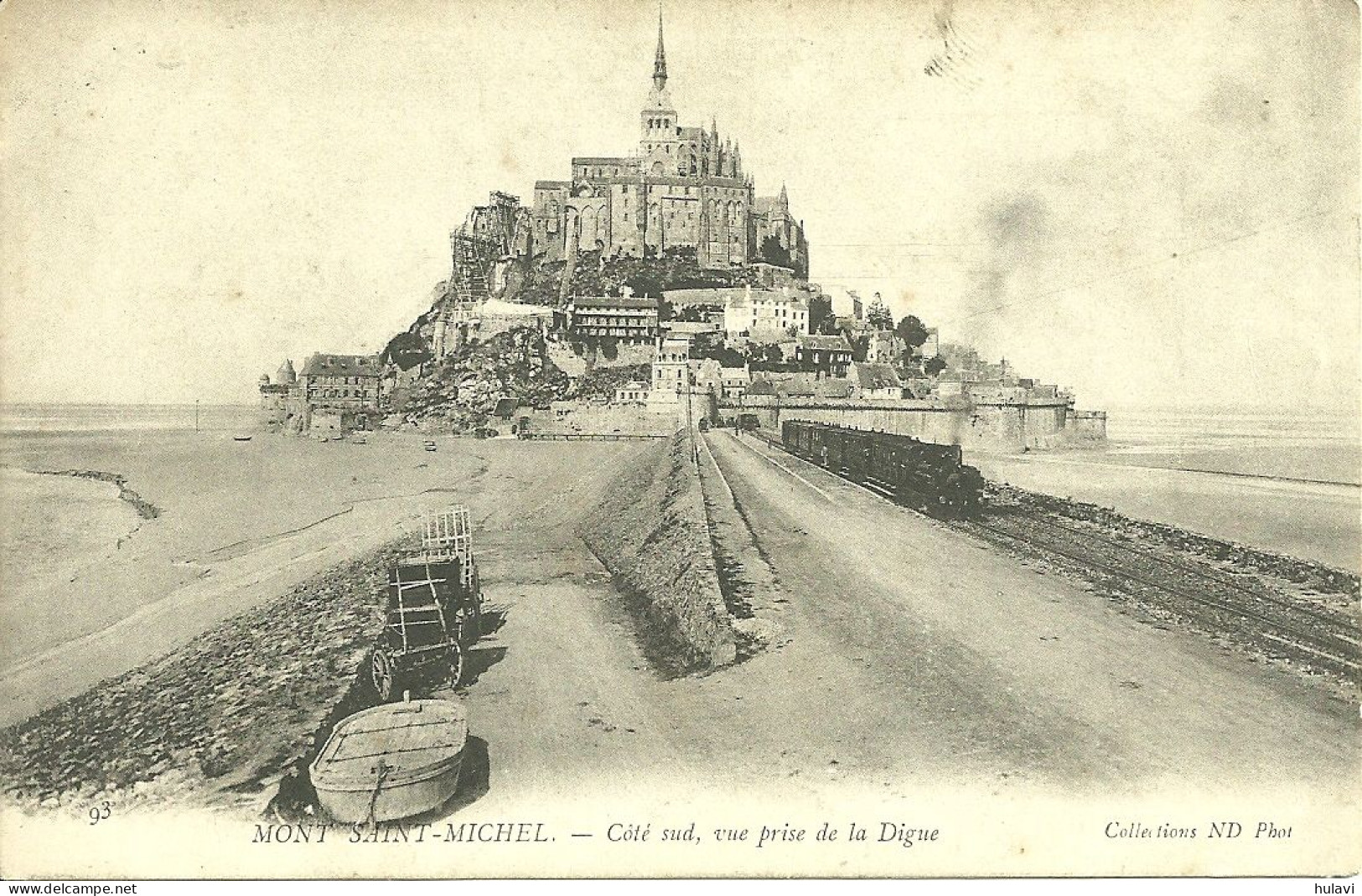 50  LE MONT SAINT MICHEL - COTE SUD, VUE PRISE DE LA DIGUE (ref 9790) - Le Mont Saint Michel