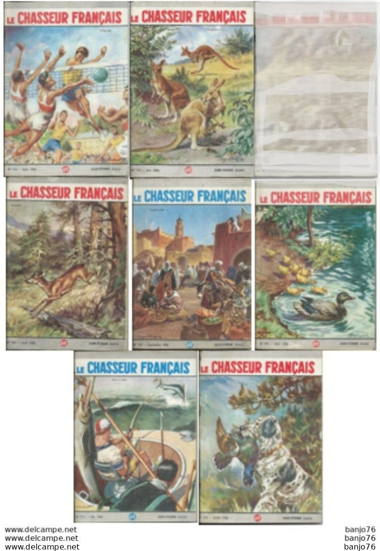 LOT Le Chasseur Français - Année 1956 - 7 Numéros - Hunting & Fishing