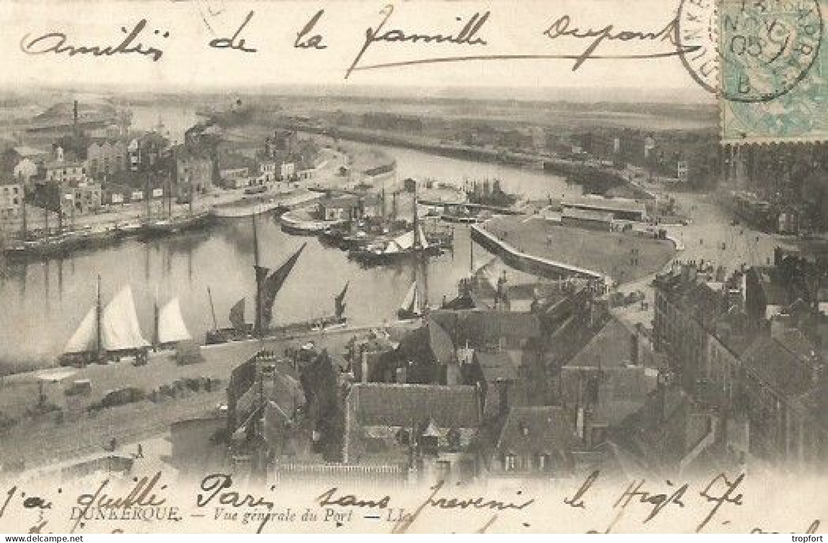 CPA Carte Postale DUNKERQUE 59  Vue Générale Du Port   1905 - Dunkerque