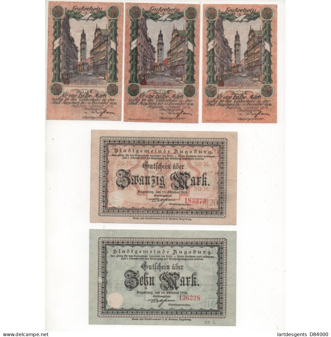 NOTGELD - ALLSTEDT - 8 Different Notes - Serie & VARIANTE - 1918 (A027) - [11] Local Banknote Issues