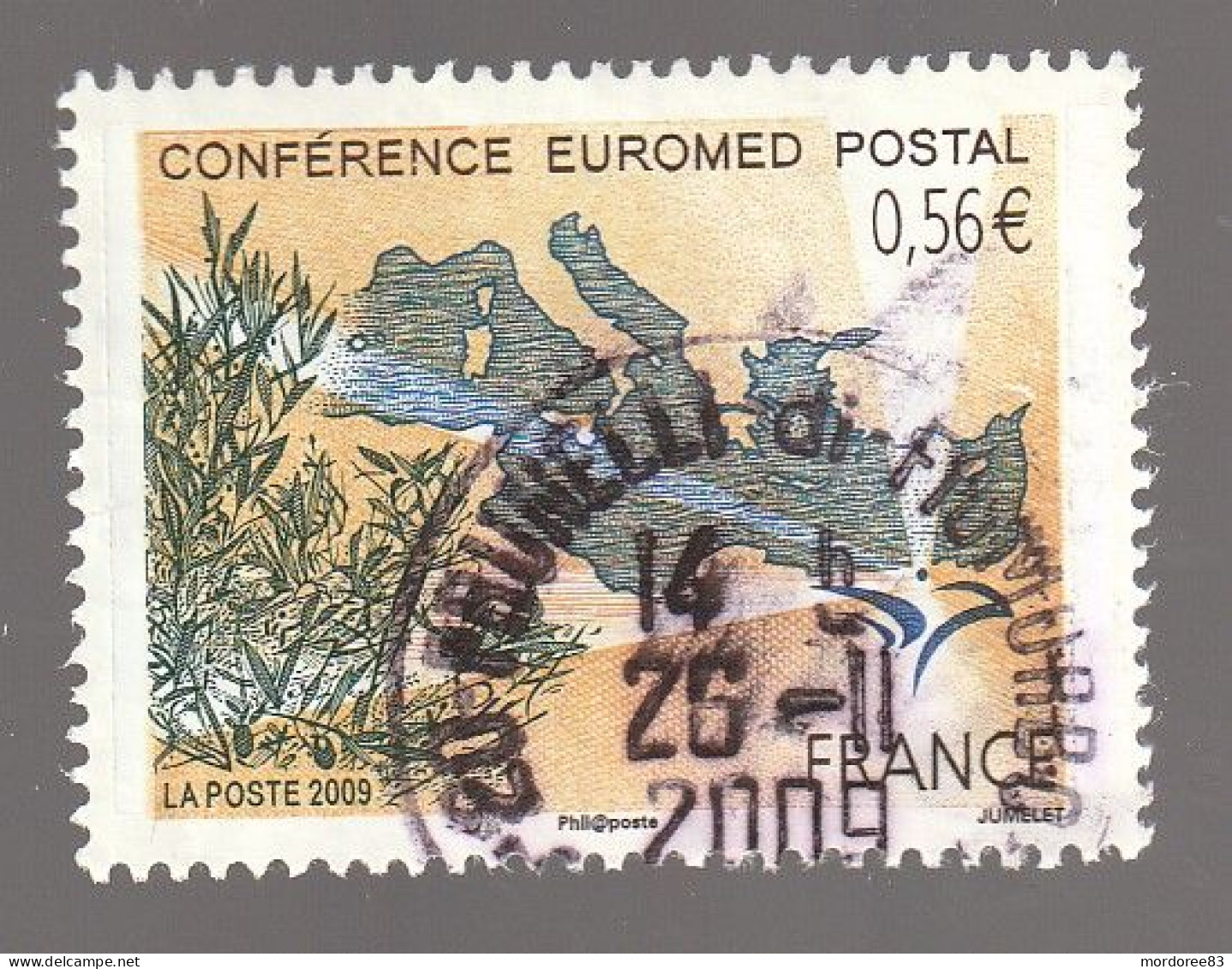 FRANCE 2009 CONFERENCE EUROMED POSTAL YT 4422 OBLITERE A DATE - Gebraucht