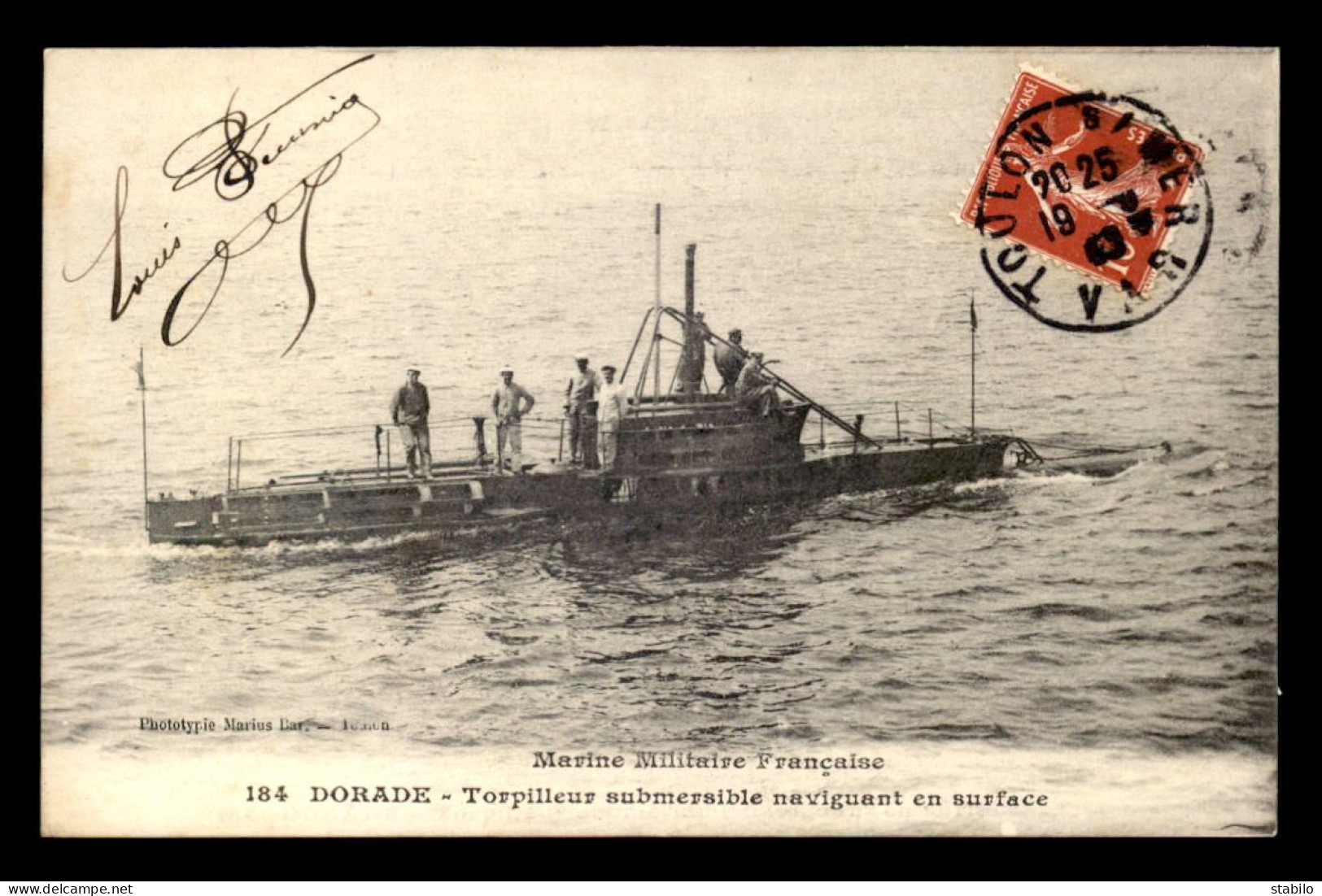 BATEAUX DE GUERRE - TORPILLEUR SUBMERSIBLE "DORADE" - Guerra