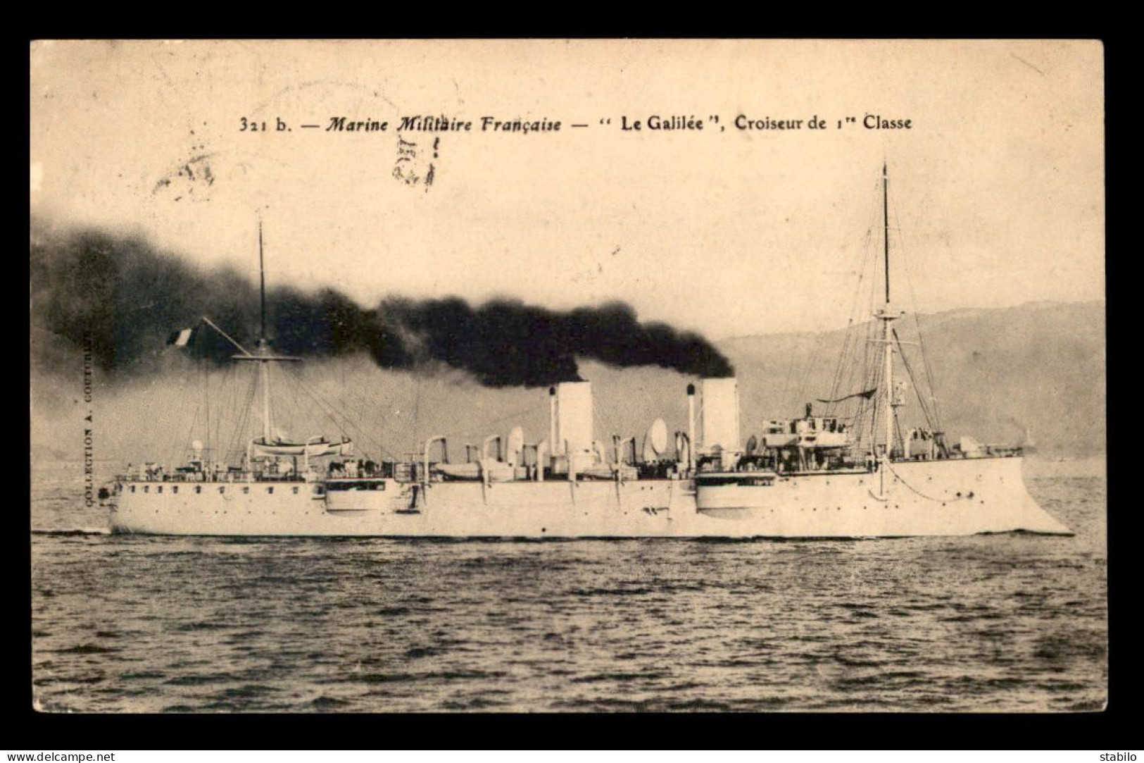 BATEAUX DE GUERRE - CROISEUR DE 1ERE CLASSE "LE GALILEE", MARINE FRANCAISE - Guerra