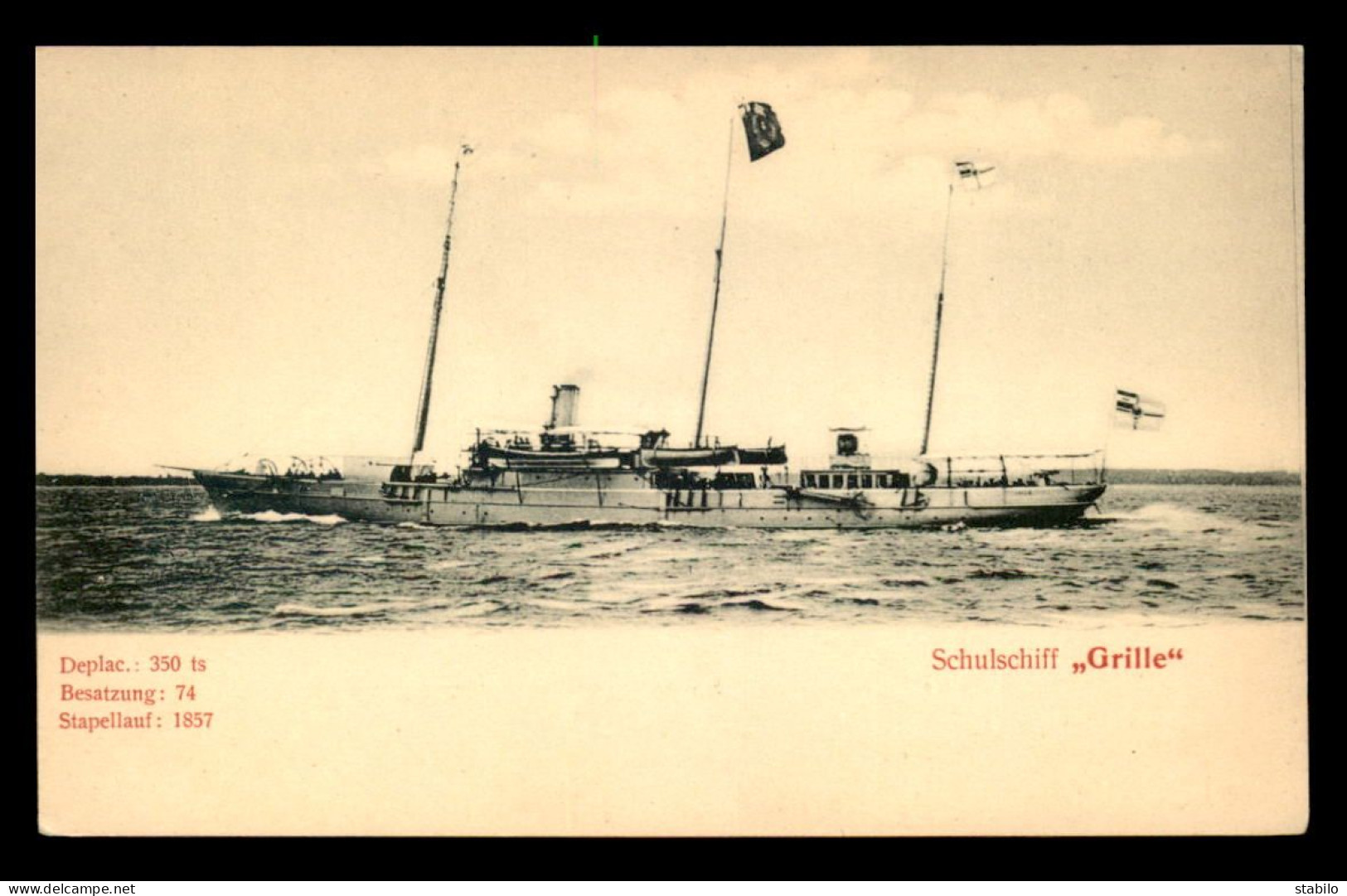 BATEAUX DE GUERRE - ALLEMAGNE - SCHULSCHIFF "GRILLE" - DEUTCHLAND - Guerre