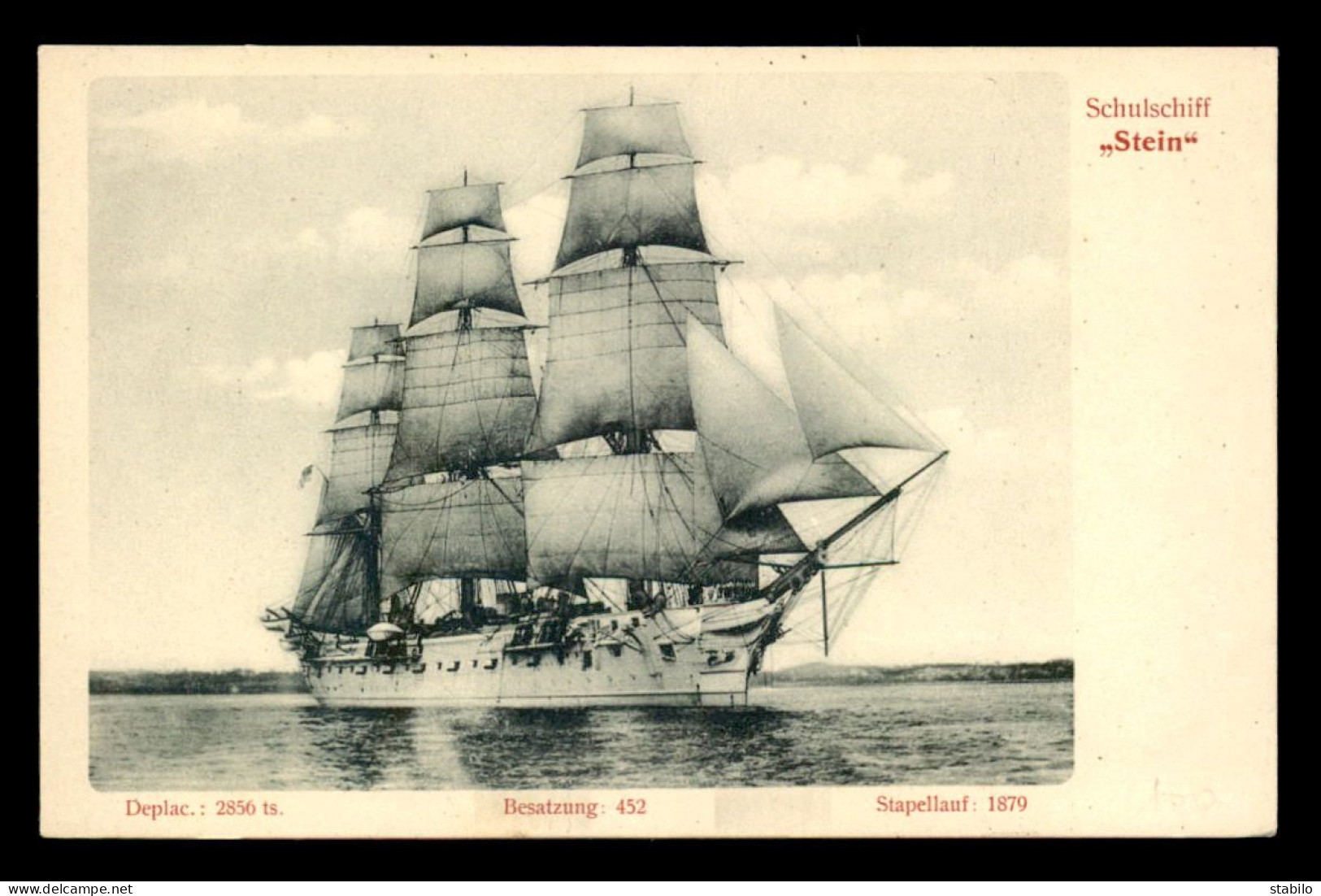 BATEAUX DE GUERRE - ALLEMAGNE - SCHULSCHIFF "STEIN" - DEUTCHLAND - Warships