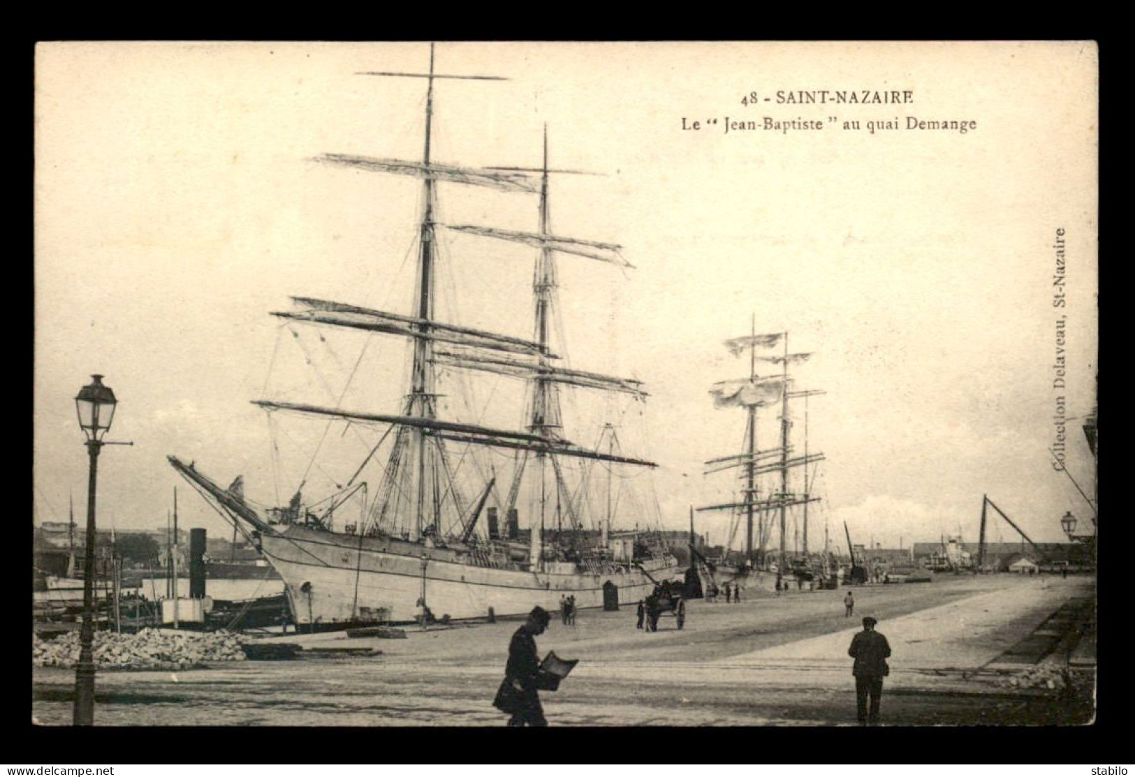 VOILIERS -  LE "JEAN-BAPTISTE" AU QUAI DEMANGE, ST-NAZAIRE - Sailing Vessels