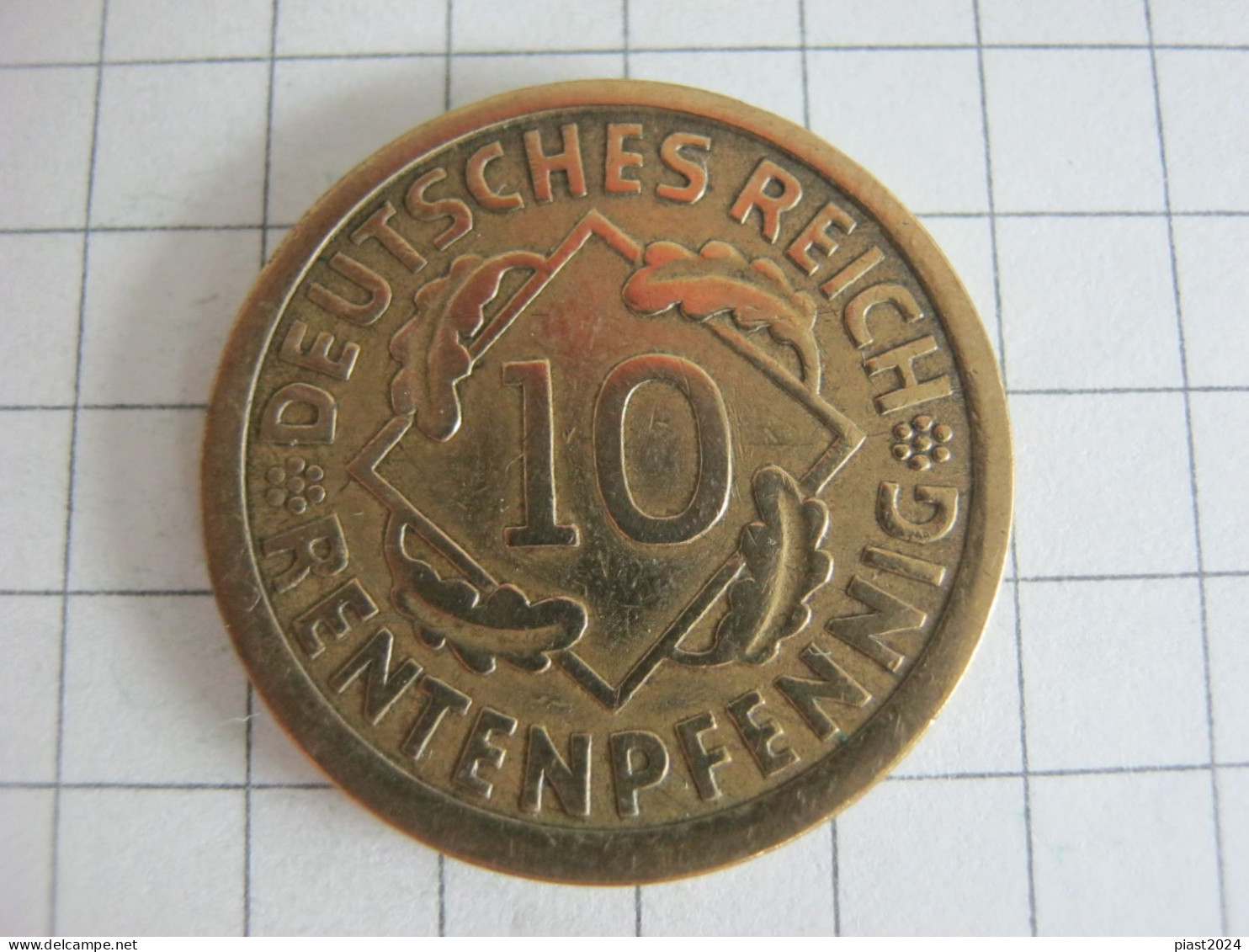 Germany 10 Rentenpfennig 1923 A - 10 Renten- & 10 Reichspfennig