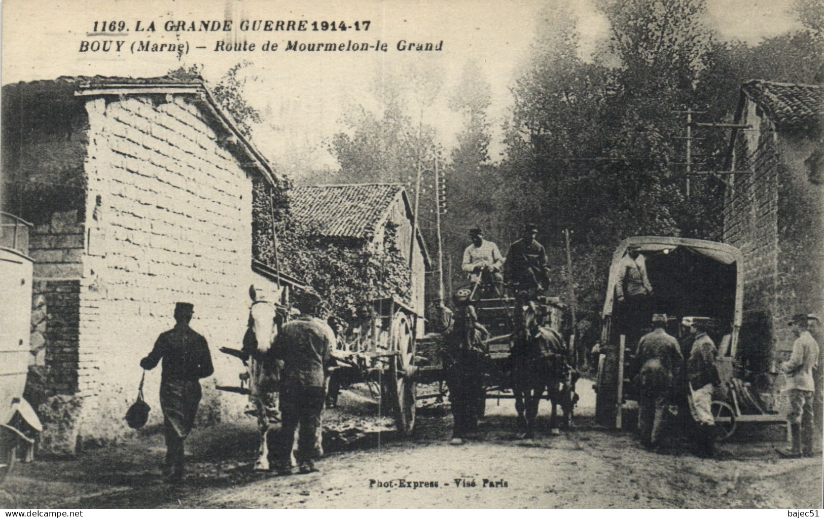 Bouy - Route De Mourmelon Le Grand "animés" "charrette à Cheval" - Sonstige & Ohne Zuordnung